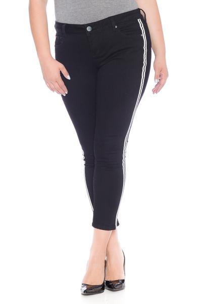 Double Stripe Ankle - SOLID BLACK - SLINK JEANS