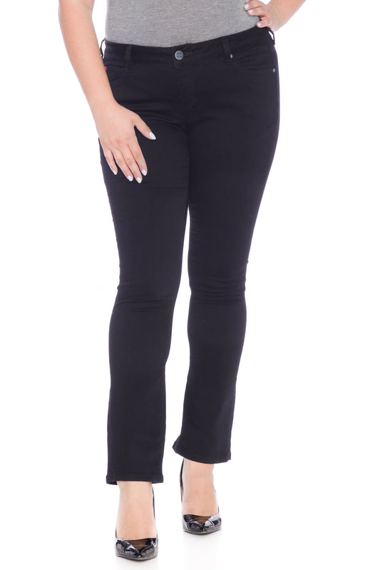 The Mid-Rise Straight - Jet Black - SLINK JEANS