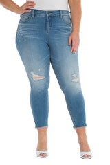 High Rise Ankle with Frayed Hem - CLAIRE - SLINK JEANS