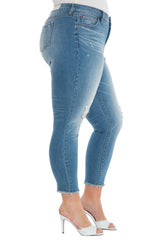 High Rise Ankle with Frayed Hem - CLAIRE - SLINK JEANS