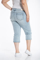 Mid Rise Straight Crop with Slit - Louise - SLINK JEANS