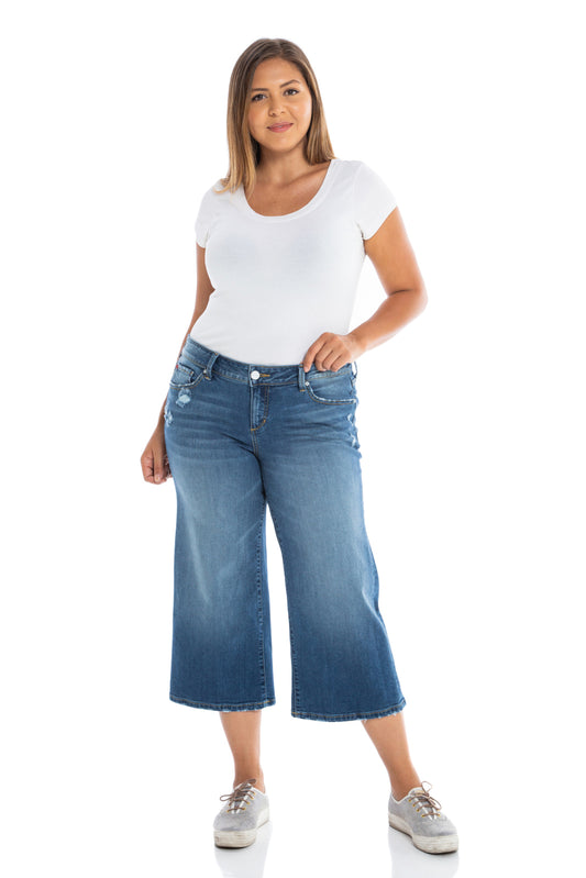 Mid Rise Wide Leg Crop - MAE - SLINK JEANS