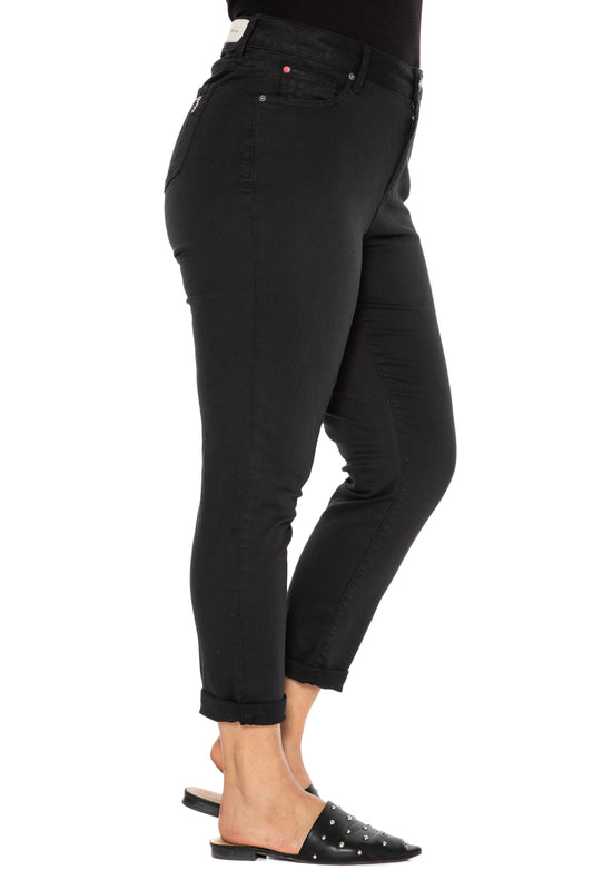 High Rise Boyfriend - BLACK - SLINK JEANS