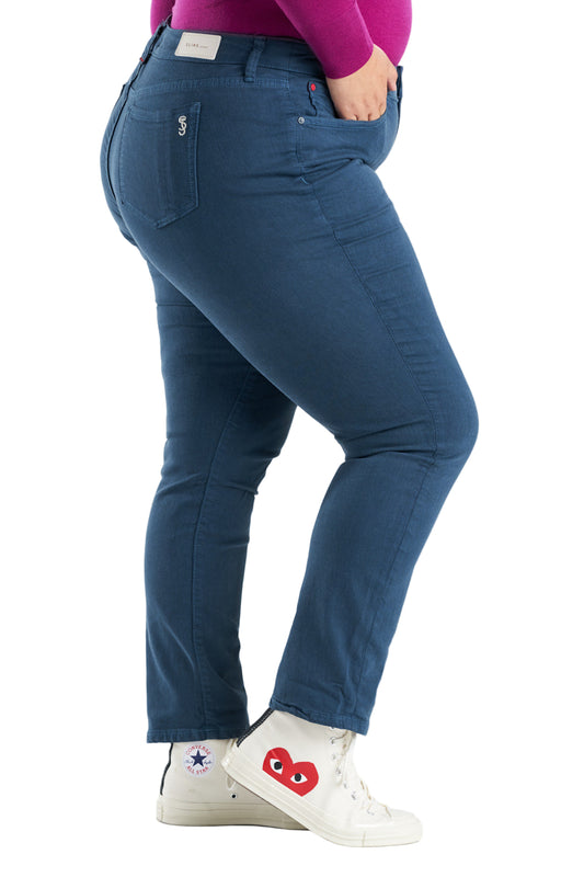 Color mid rise slim in 30" inseam - Hydro