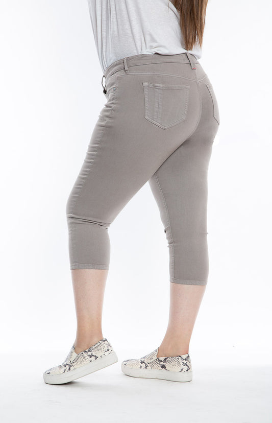 Color Mid Rise Crop in 22" inseam - Ultimate Grey