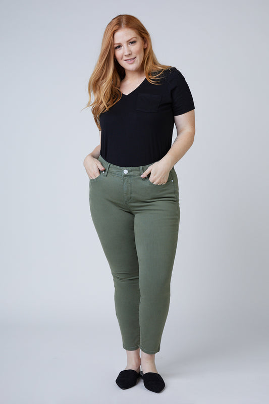 Mid Rise Jegging - Pine - SLINK JEANS