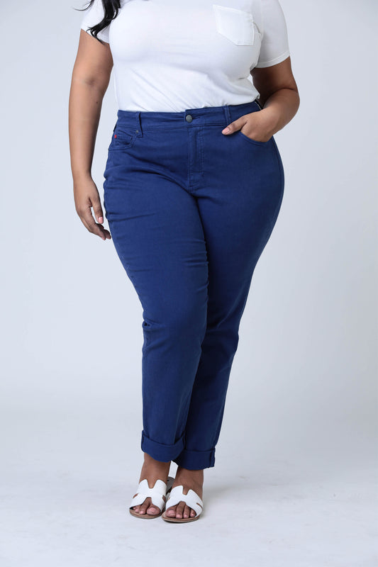 Color High rise boyfriend rolled in 28" inseam - Tabresha