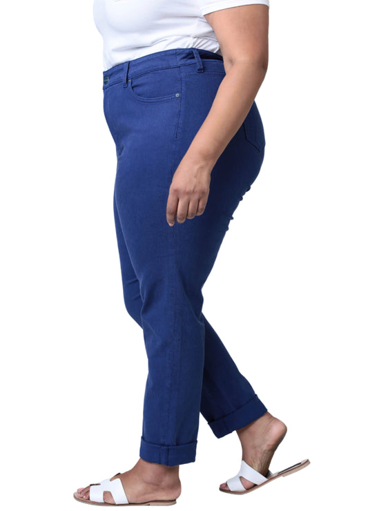 Color High rise boyfriend rolled in 28" inseam - Tabresha