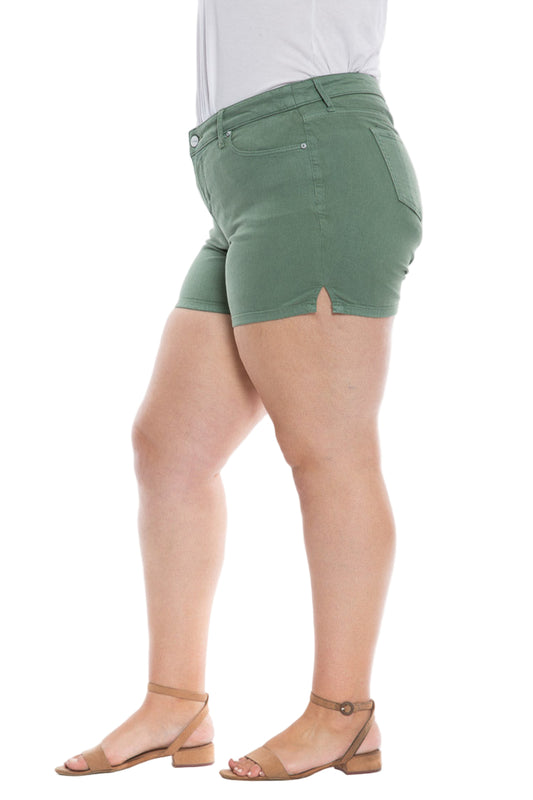 Side Vent Short - Myrtle - SLINK JEANS