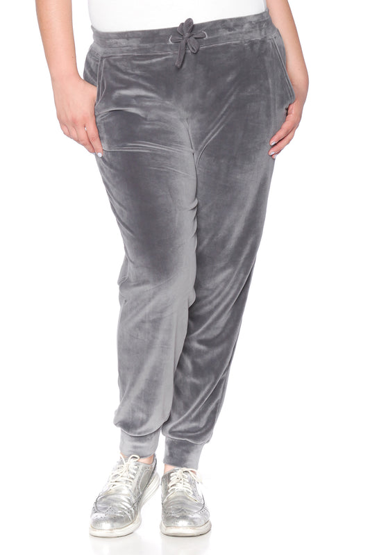 Velour Jogger - SLATE - SLINK JEANS