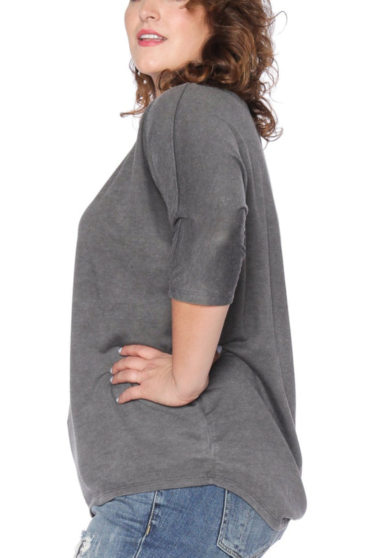 Dolman Sleeve Washed Top - SLINK JEANS