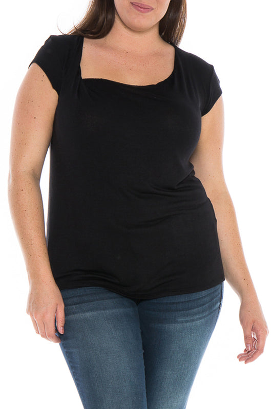 Draped Neckline Tee - SLINK JEANS