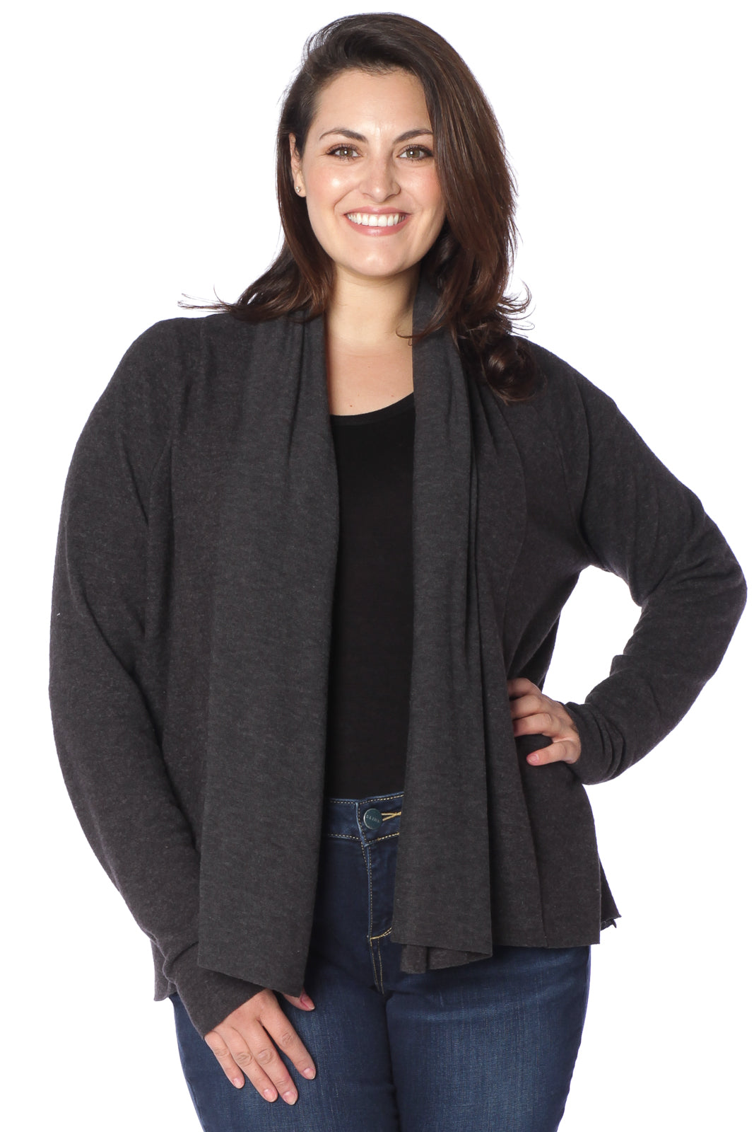 Draped Open Cardigan - SLINK JEANS