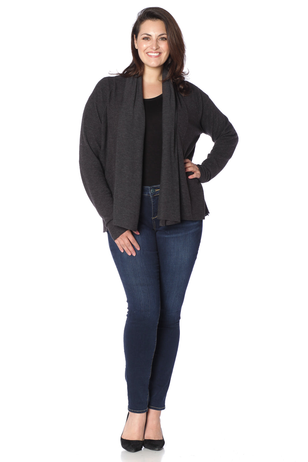 Draped Open Cardigan - SLINK JEANS