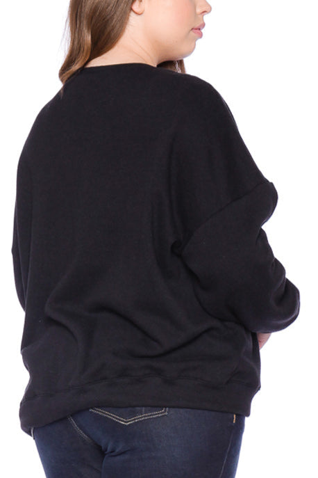 Not Fake Crewneck - BLACK - SLINK JEANS