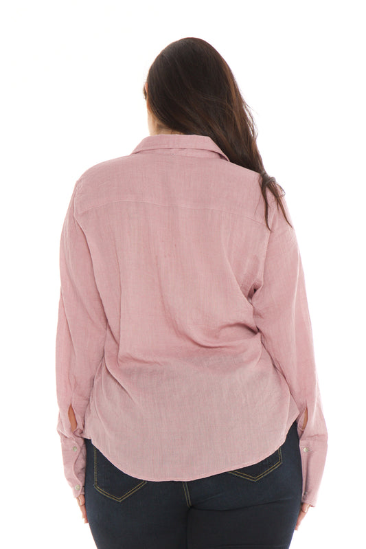 Crinkled Shirt - MAUVE - SLINK JEANS