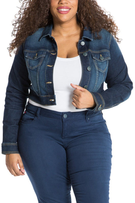 Long Sleeve Crop Jacket - SHAINA - SLINK JEANS