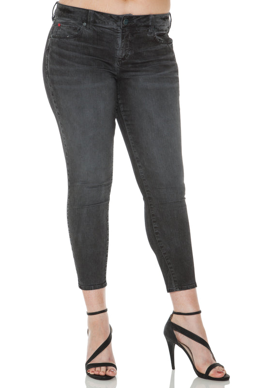 Ice Dye Ankle Jegging - AFTER DARK - SLINK JEANS