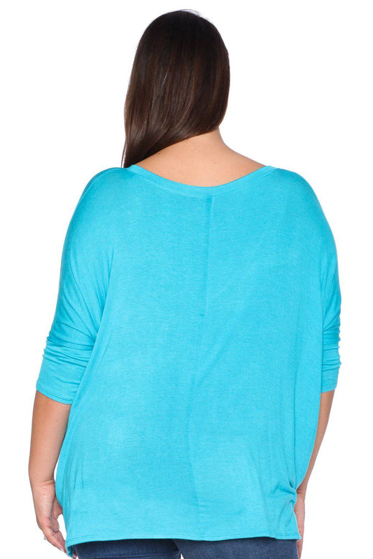 Oversized V-Neck Top - SLINK JEANS